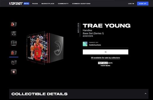 2019-20 NBA Top Shot Trae Young Highlight (#2497/2978)